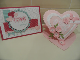 Hearts easel card and  affection collection