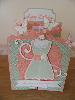 Birthday cascade card and gift holder