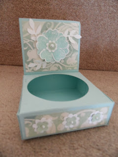 Flower Shop Embossed glass votive and holder