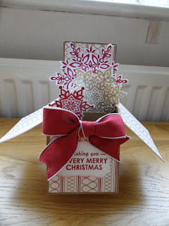 Festive flurry card in a box