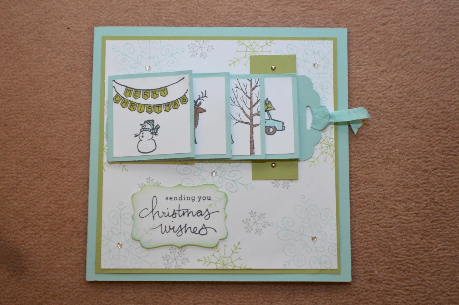 Endless wishes and white christmas slider card