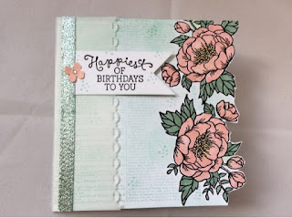 Butterfly scalloped tag closure card and birthday blooms