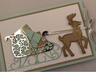 santas sleigh slider card