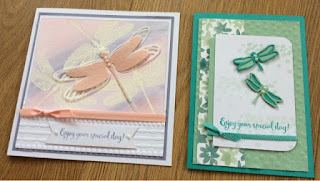 Resist embossing with Stampin' Up! Dragonfly dreams