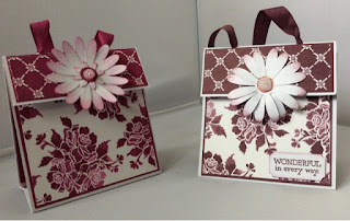 Handbag card for all occasions using fresh florals DSP and daisy punch