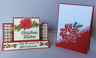 peaceful poinsettia stepper card