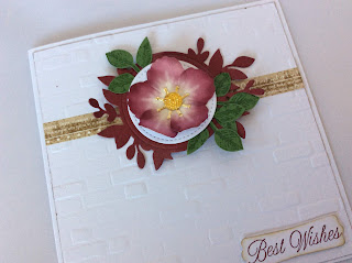 Pressed petals washi tape meets brick & mortar embossing folder and floral frames