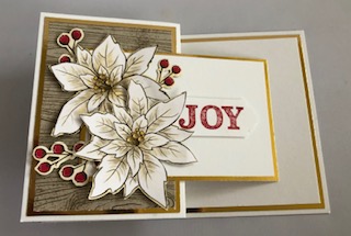 poinsettia z-fold card