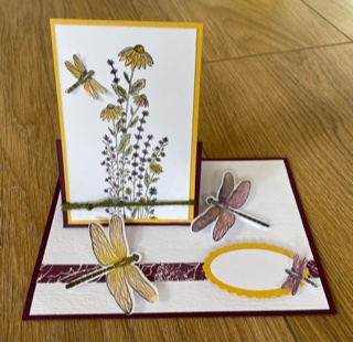 Dragonfly side easel card