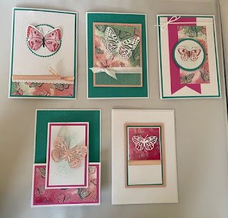 6 x 6 one sheet wonder cards Part 1 using Butterfly Bijou DSP