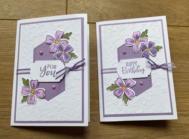 all occasion cards using Flowers of friendship bundle and meadow moments embossing folders