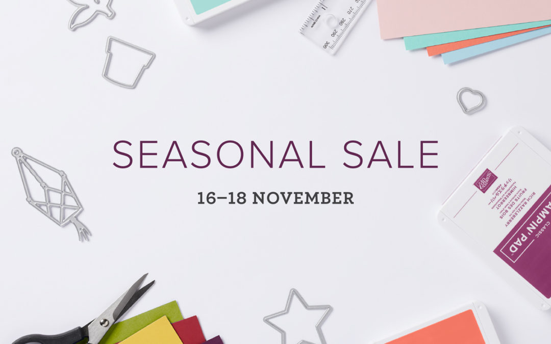 Stampin Up Seasonal Sale has started