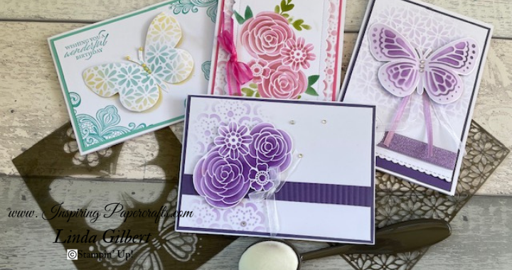 create fabulous background designs with stencils, masks and ink
